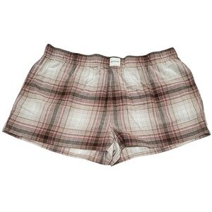 JOYSPUN Comfy Plaid Pajama Bottoms Lounge Shorts With Pockets NWT XL 16-18